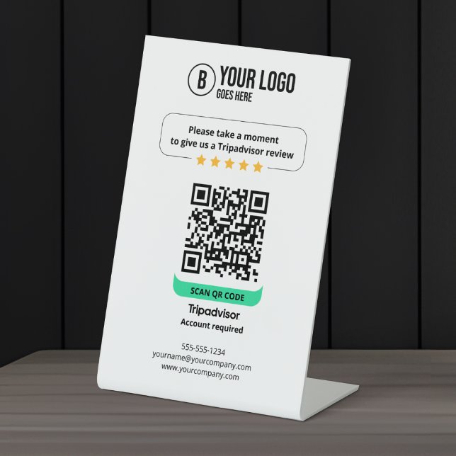 Tripadvisor reviews QR Code Rate Business 5 Star Sockelschild (Von Creator hochgeladen)