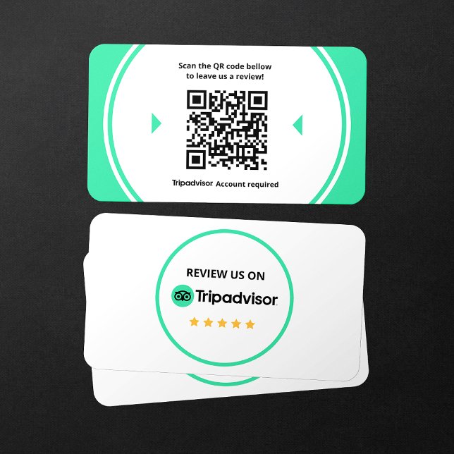 Tripadvisor Reviews Rate Business 5 Star QR Code Visitenkarte (Von Creator hochgeladen)