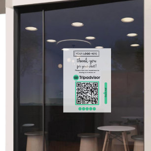 TripAdvisor-Überprüfungen Business Review Link Q Fensteraufkleber