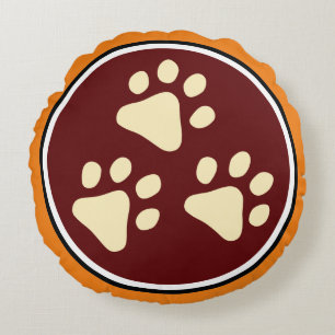 #Tripawds 3-Paw Plush Pillow Rundes Kissen