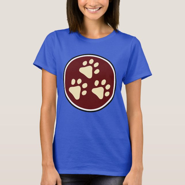 Tripawds 3-Paw Superhero T (Women's Dark) T-Shirt (Vorderseite)