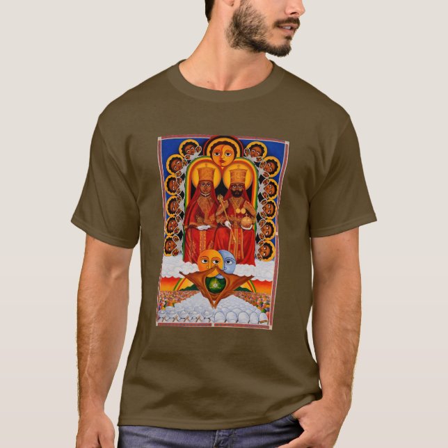Tripe of Judah Selassie Rasta Lion Roots T-Shirt (Vorderseite)