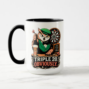 Triple 20 Pub Dartspiel Eule Tasse