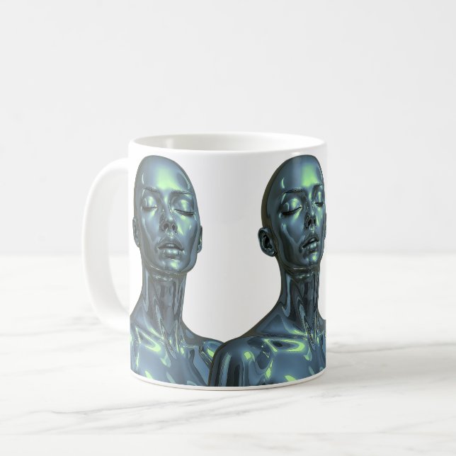 Triple Android Reflection Kaffeetasse (Vorderseite Links)