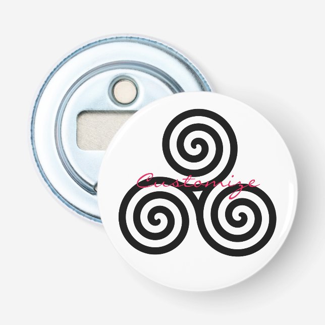 Triple Black Spirals Thunder_Cove Flaschenöffner (Vorderseite)