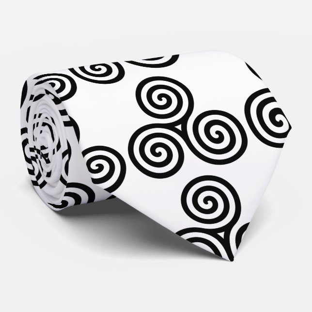 Triple Black Spirals Thunder_Cove Krawatte (Gerollt)