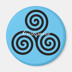 Triple Black Spirals Thunder_Cove Magnet
