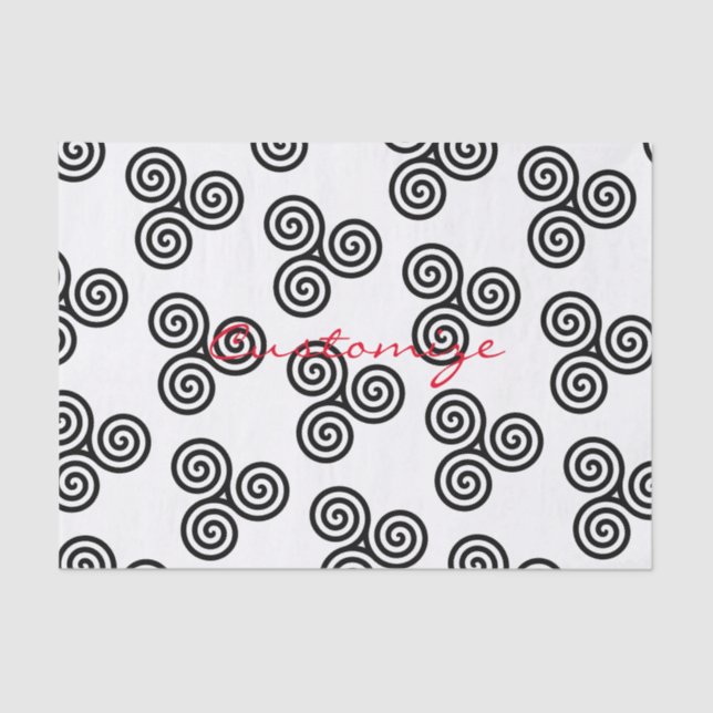 Triple Black Spirals Thunder_Cove Seidenpapier (Vorderseite)