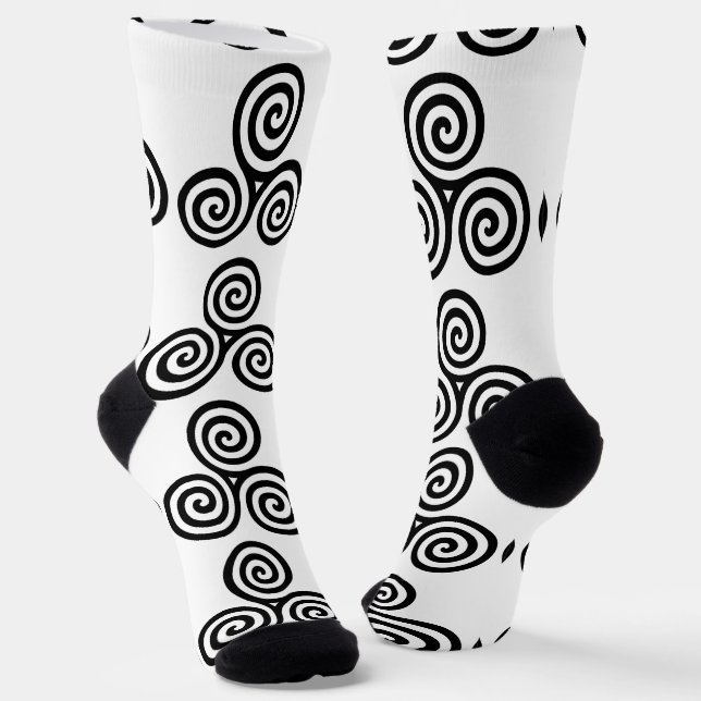Triple Black Spirals Thunder_Cove Socken (Gewinkelt)