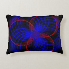 Triple Blueberry Color Geometric Accent Pillow Dekokissen