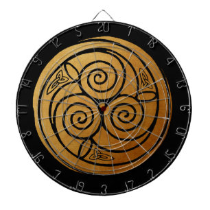 Triple Celtic Knot Swirl Mandala Dartscheibe