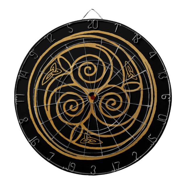 Triple Celtic Knot Swirl Mandala Dartscheibe (vorne)