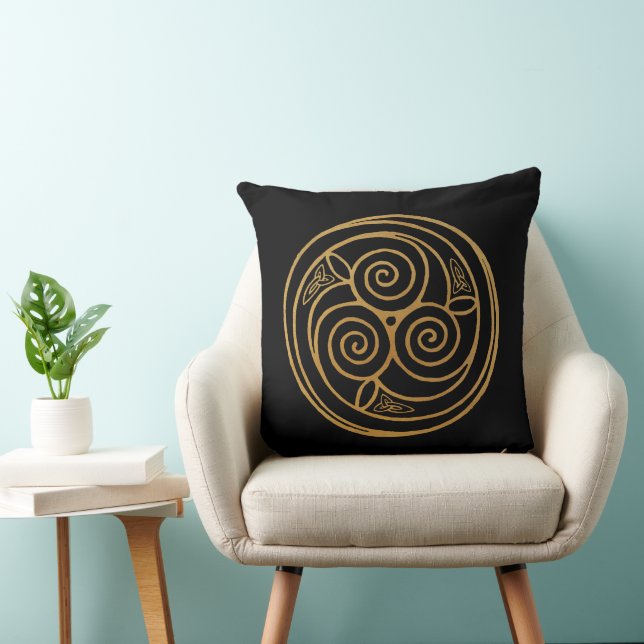 Triple Celtic Knot Swirl Mandala Kissen (Stuhl )