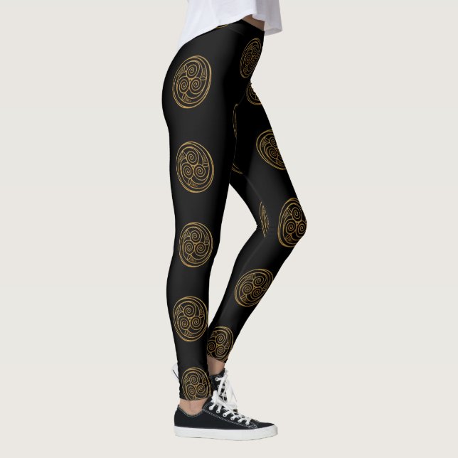Triple Celtic Knot Swirl Mandala Leggings (Rechts)