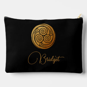 Triple Celtic Knot Swirl Mandala Personalisiert Zubehörtasche