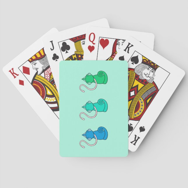 Triple Chameleon Spielkarten (Rückseite)