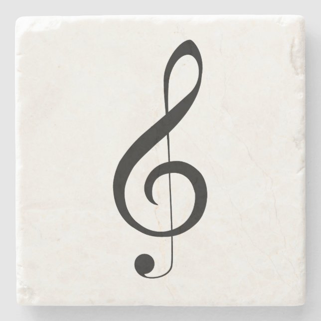 Triple Clef Musical Note, Steinuntersetzer (Vorderseite)