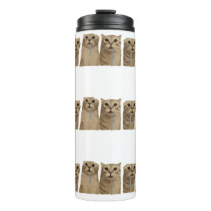 Triple Drooling Goofy Cats Meme Thermosbecher