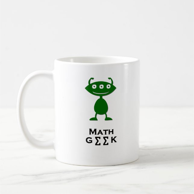 Triple Eye Math Geek grün Kaffeetasse (Links)