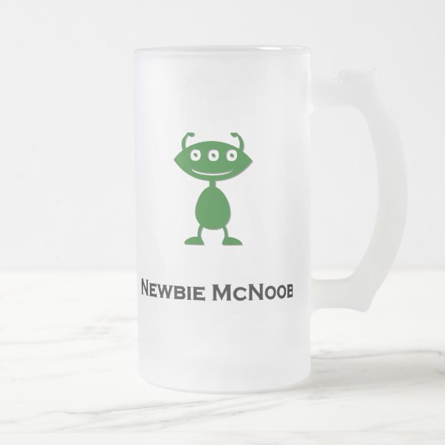 Triple Eye Newbie McNoob grün Mattglas Bierglas (Rechts)
