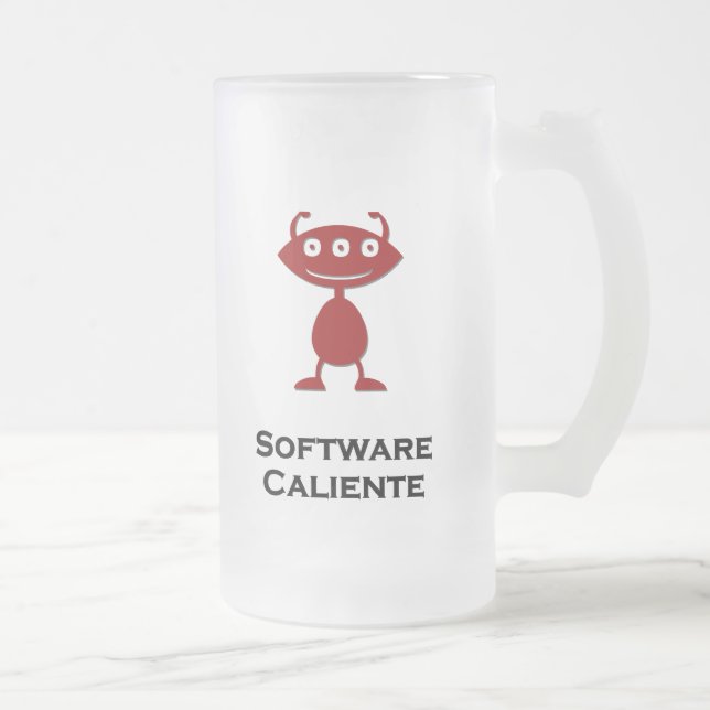 Triple Eye Software Caliente Red Mattglas Bierglas (Rechts)