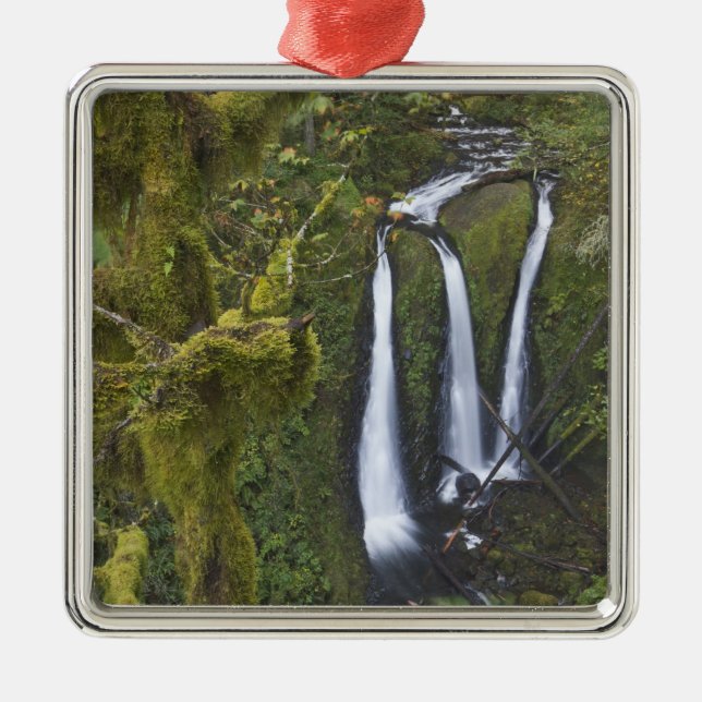 Triple Falls, Columbia River Gorge Ornament Aus Metall (Vorne)