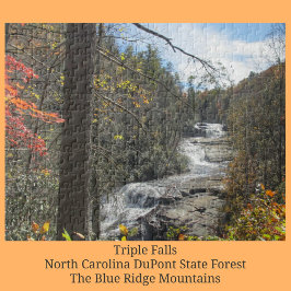 Triple Falls North Carolina Fotografischer Wasserf Puzzle