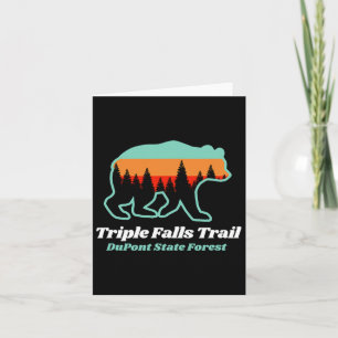 Triple Falls Trail Dupont Staat Forest Bear Souven Karte
