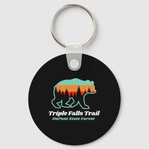 Triple Falls Trail Dupont Staat Forest Bear Souven Schlüsselanhänger