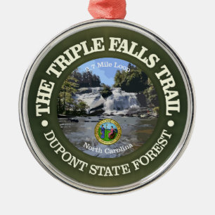 Triple Falls Trail (rd) Ornament Aus Metall
