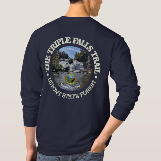 Triple Falls Trail (rd) T-Shirt (Rückseite)