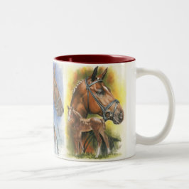 Triple Gaited Horses Zweifarbige Tasse