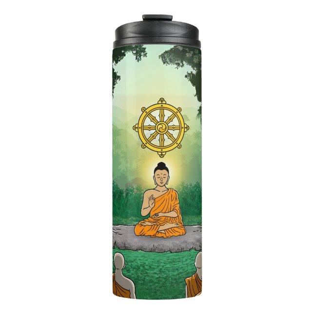 Triple Gems: Buddha, Dharma, Sangha Tumbler Thermosbecher (Vorderseite)