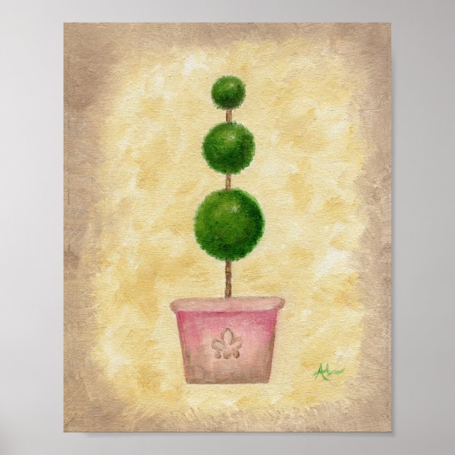 Triple Globe Topiary Art Print Poster (Vorne)