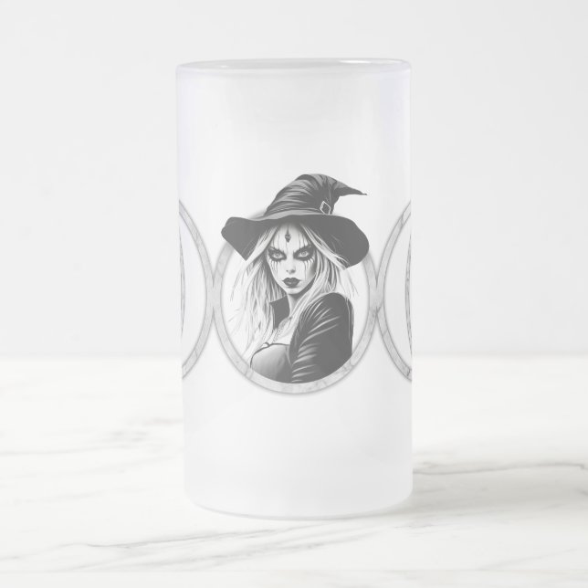 Triple Goddess - 16 oz Mattiert Glass Beer Tasse (Mittel)