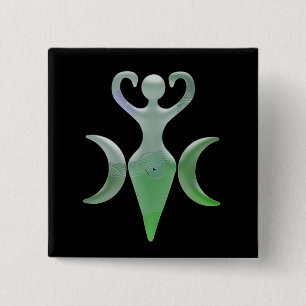Triple Goddess Button