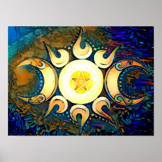 Triple Goddess Crowned Poster (Vorne)