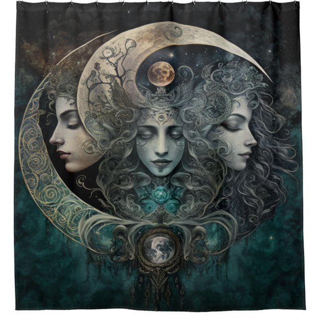 Triple Goddess Duschvorhang (Vorderseite)