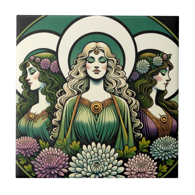 Triple Goddess Fliese (Vorderseite)