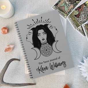 Triple Goddess Hecate Black & Grey Wicca Tarot Notizblock