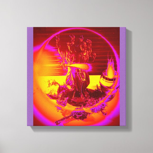 Triple Goddess Hekate mit Angeboten Leinwanddruck (Vorderseite)