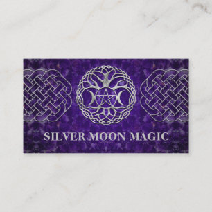 Triple Goddess mit Pentagram und Baum des Lebens Visitenkarte