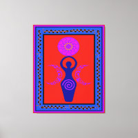 Triple Goddess Moon Phase Canvas Print