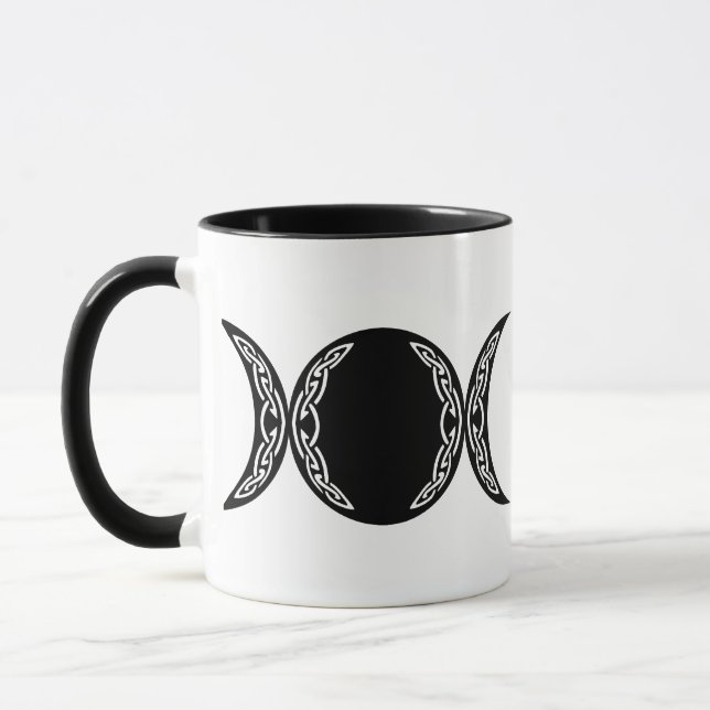 Triple Goddess Moon Symbol Tasse (Links)