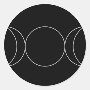 Triple Goddess Neopaganism.jpg Runder Aufkleber