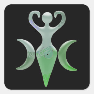 Triple Goddess Quadratischer Aufkleber