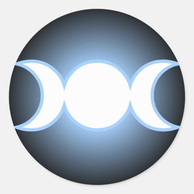 Triple Goddess Runder Aufkleber (Vorderseite)