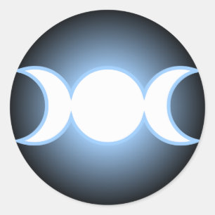 Triple Goddess Runder Aufkleber