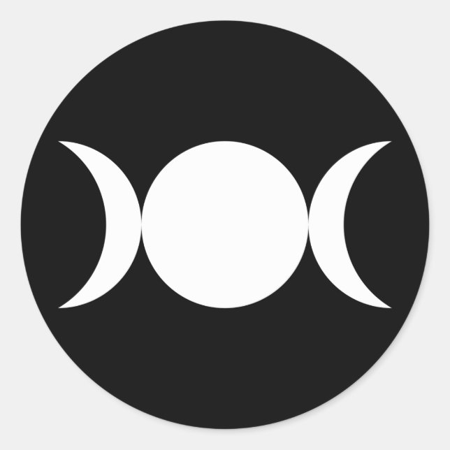 Triple Goddess Runder Aufkleber (Vorderseite)