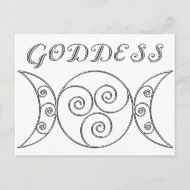 Triple Goddess Symbol drehen Postkarte (Vorderseite)